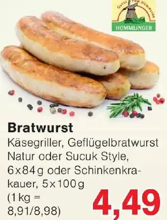 Wiglo Wunderland HUMMLINGER Bratwurst Angebot