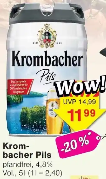 Wiglo Wunderland Krombacher Pils Angebot