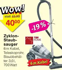 Wiglo Wunderland TIM HOME Zyklon Staubsauger Angebot