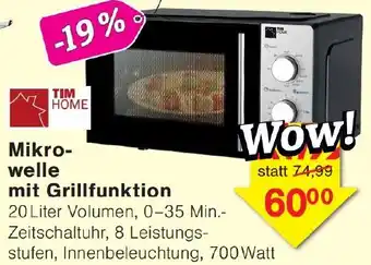Wiglo Wunderland TIM HOME Mikrowelle mit Grillfunktion Angebot