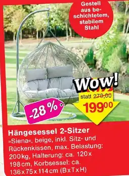 Wiglo Wunderland Hängesessel 2-Sitzer Angebot