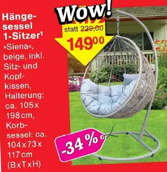Wiglo Wunderland Hängesessel 1-Sitzer Angebot