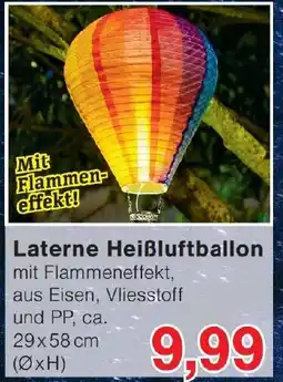Wiglo Wunderland Laterne Heißluftballon Angebot