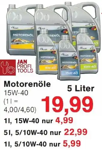 Wiglo Wunderland JAN PROFI TOOLS Motorenöle Angebot