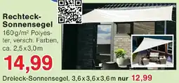 Wiglo Wunderland Rechteck Sonnensegel Angebot