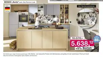 Möbel Inhofer Mondo sunta lack, sky premium matt Angebot