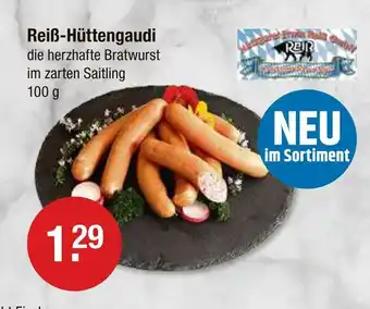 V Markt Reiß-hüttengaudi die herzhafte bratwurst im zarten saitling Angebot