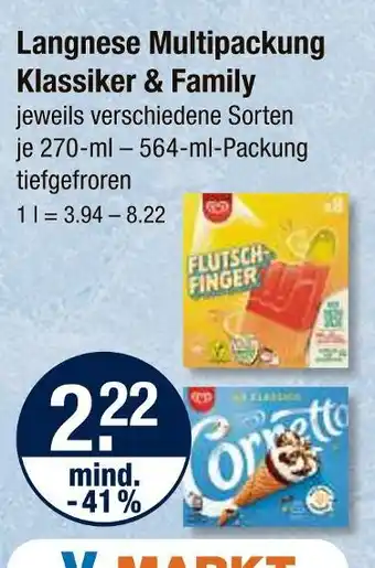 V Markt Langnese flutschfinger Angebot