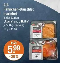 V Markt Aia hähnchen-brustfilet mariniert roma Angebot