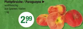 V Markt Plattpfirsiche / paraguayos Angebot