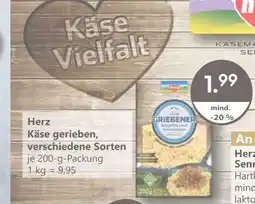 V Markt Herz käse gerieben Angebot