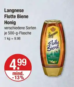 V Markt Langnese flotte biene honig Angebot