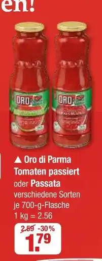 V Markt Oro di parma tomaten passiert Angebot