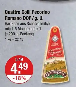 V Markt Quattro colli pecorino romano dop Angebot