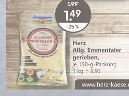 V Markt Herz allg. emmentaler gerieben Angebot