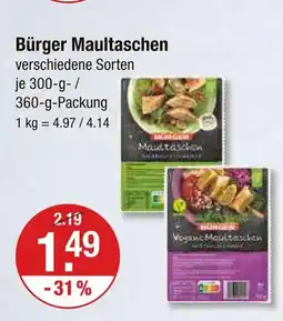 V Markt Burger maultaschen Angebot