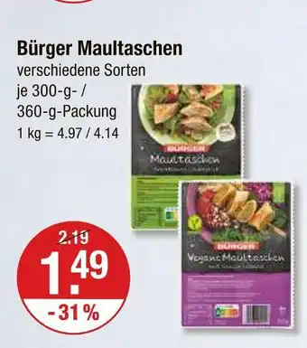 V Markt Burger maultaschen Angebot