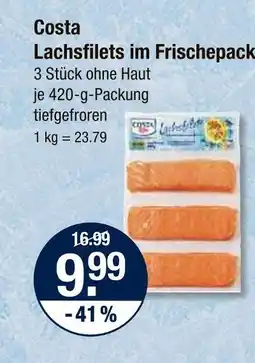 V Markt Costa lachsfilets im frischepack Angebot