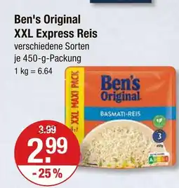 V Markt Ben's original xxl express reis Angebot