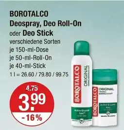 V Markt Borotalco deospray Angebot