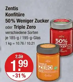 V Markt Zentis 50% weniger zucker Angebot