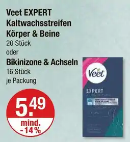 V Markt Veet expert kaltwachsstreifen körper & beine Angebot