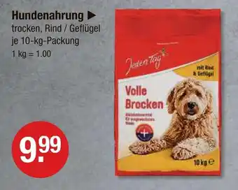 V Markt Hundenahrung trocken, rind / geflügel Angebot