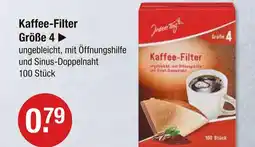 V Markt Kaffee-filter größe 4 Angebot