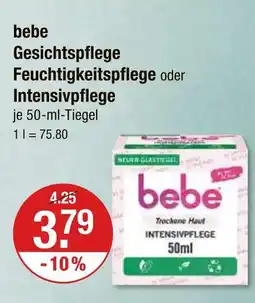 V Markt Bebe gesichtspflege feuchtigkeitspflege Angebot