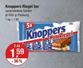 V Markt Knoppers knoppers riegel 5er Angebot