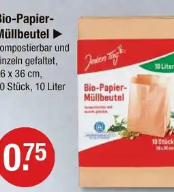 V Markt Jeden tag bio-papier-müllbeutel Angebot