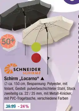 V Markt Schneider schirme schirm „locarno“ Angebot