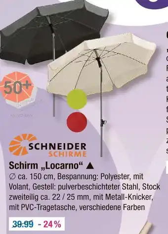 V Markt Schneider schirme schirm „locarno“ Angebot