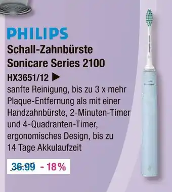 V Markt Philips schall-zahnbürste sonicare series 2100 Angebot