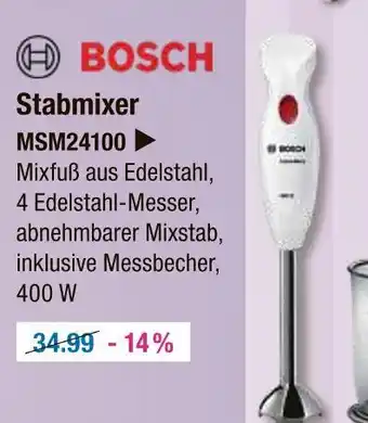 V Markt Bosch stabmixer msm24100 Angebot