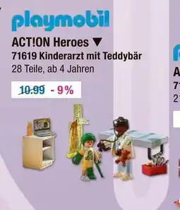 V Markt Playmobil act!on heroes 71619 kinderarzt mit teddybär Angebot