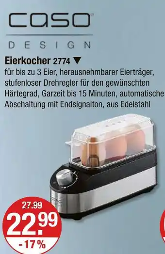 V Markt Caso design eierkocher 2774 Angebot