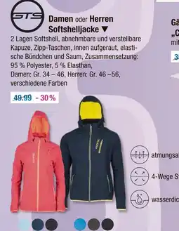 V Markt Gts damen oder herren softshelljacke Angebot