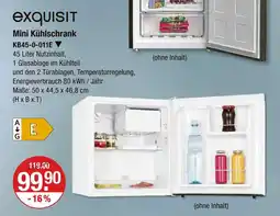 V Markt Exquisit mini kühlschrank kb45-0-011e Angebot