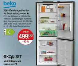 V Markt Beko kühl-/gefrierkombination no frost b5rcna3660hg Angebot