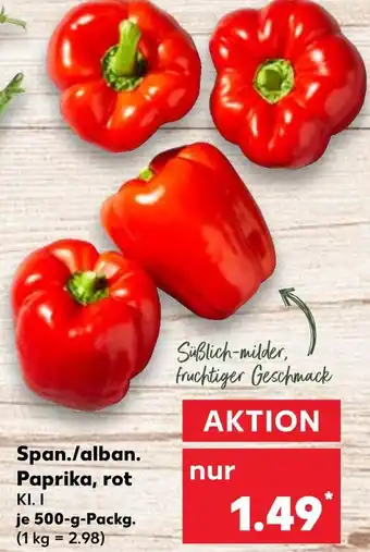 Kaufland Span./alban. paprika, rot Angebot