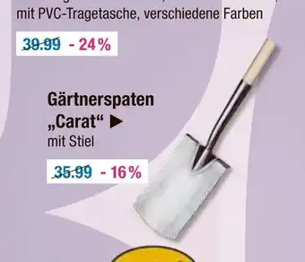 V Markt Gärtnerspaten 'carat' Angebot