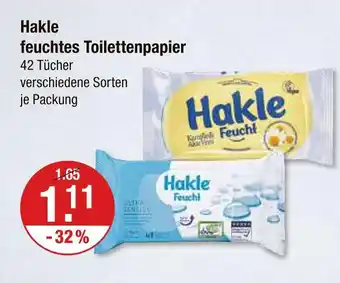 V Markt Hakle feuchtes toilettenpapier Angebot