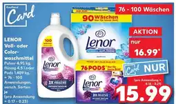 Kaufland Lenor voll- oder colorwaschmittel pulver Angebot