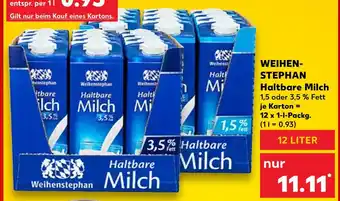 Kaufland Weihenstephan haltbare milch 3,5 % fett Angebot