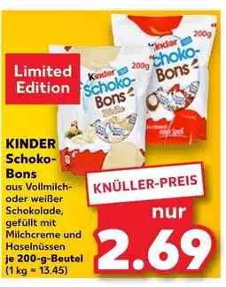 Kaufland Kinder schoko-bons vollmilch Angebot