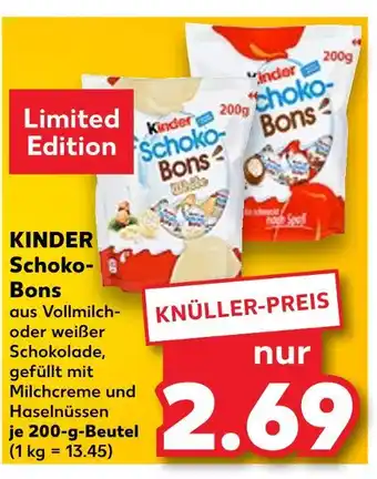 Kaufland Kinder schoko-bons vollmilch Angebot