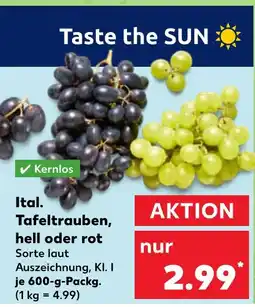 Kaufland Ital. tafeltrauben hell Angebot