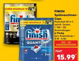 Kaufland Finish spülmaschinen-caps ultra power Angebot
