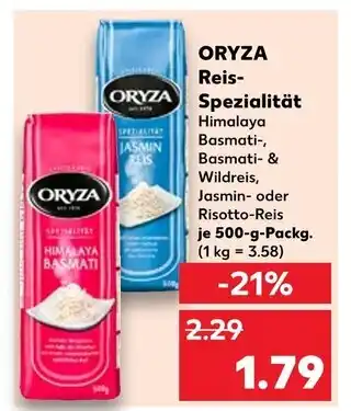 Kaufland Oryza himalaya basmati-reis Angebot